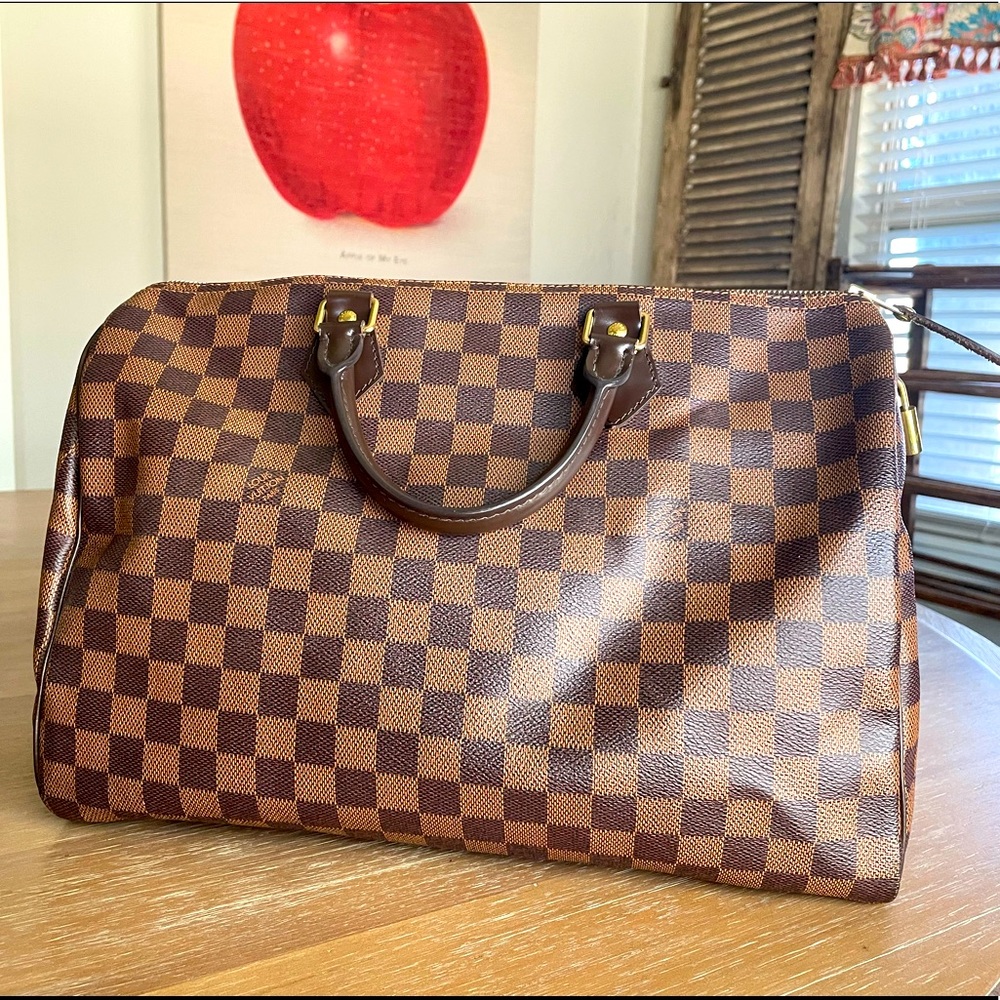 EUC💋LOUIS VUITTON SPEEDY 35 Damier Ebene